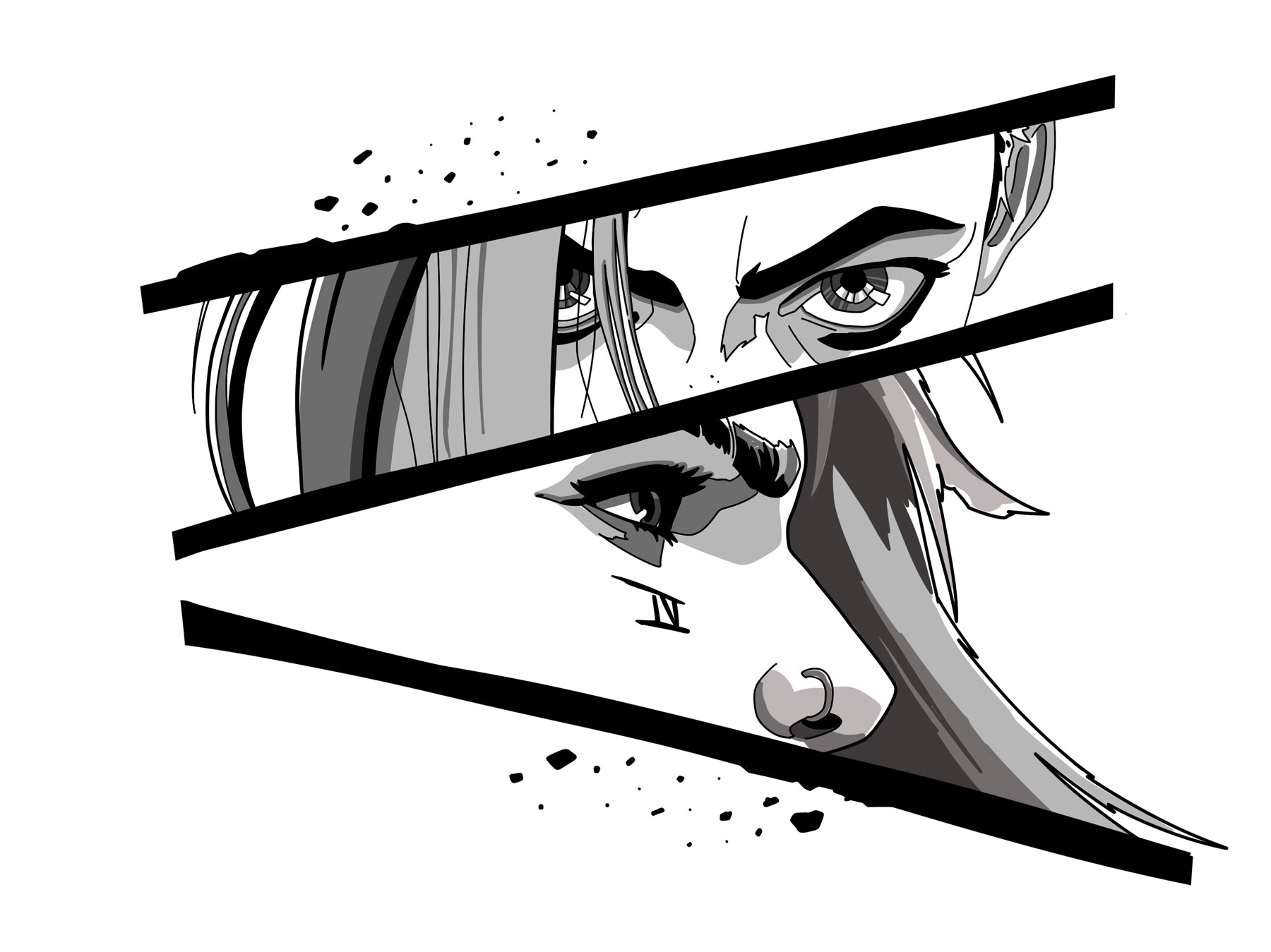 Illustration deux regards de femmes
